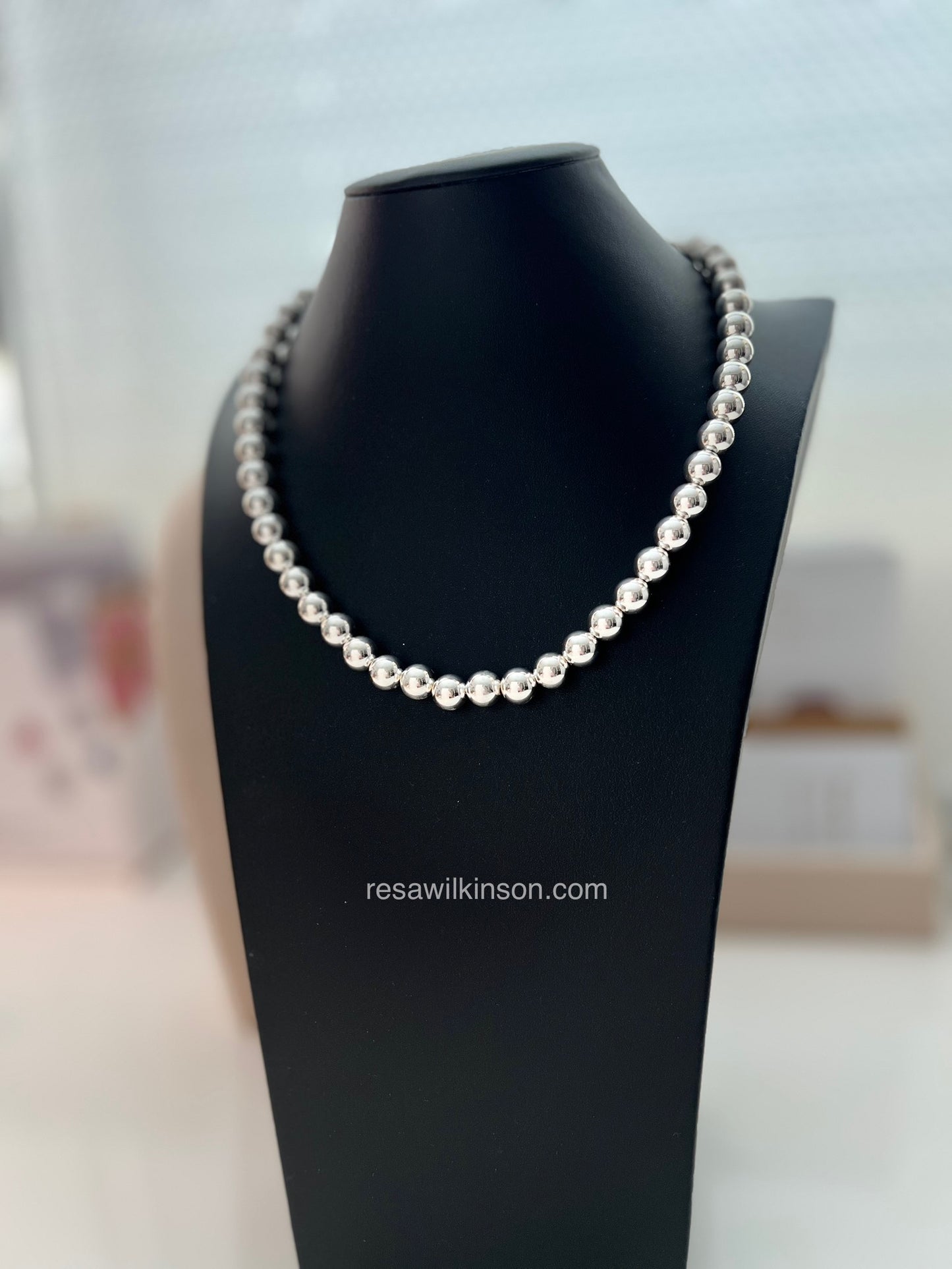 Sterling Silver Beaded Necklace