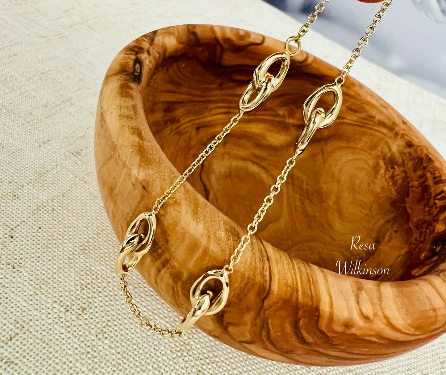 Interlocking Link Bracelet 14k Gold