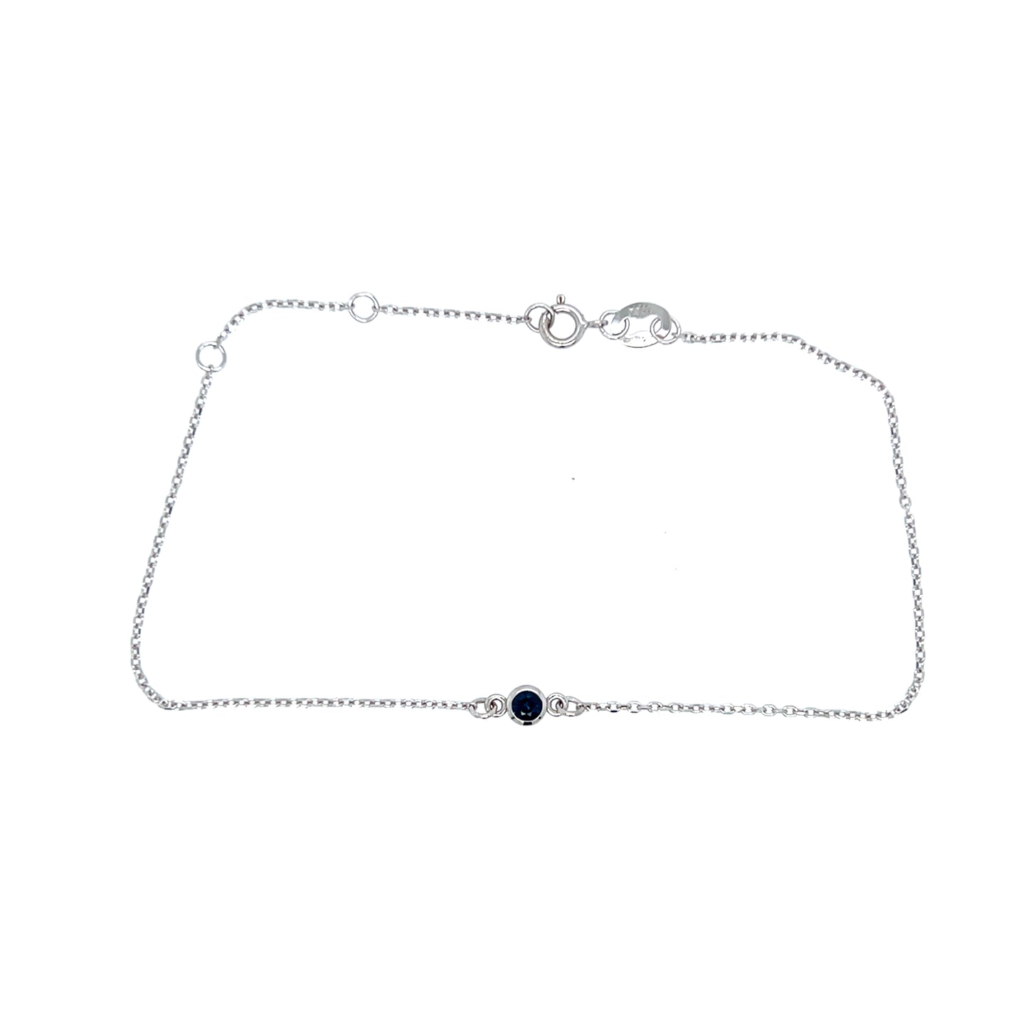 Ruby or Sapphire Minimalist Bracelet 14k