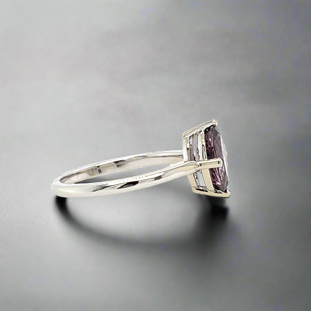 Purple Spinel Oval Engagement Ring Ready to Ship