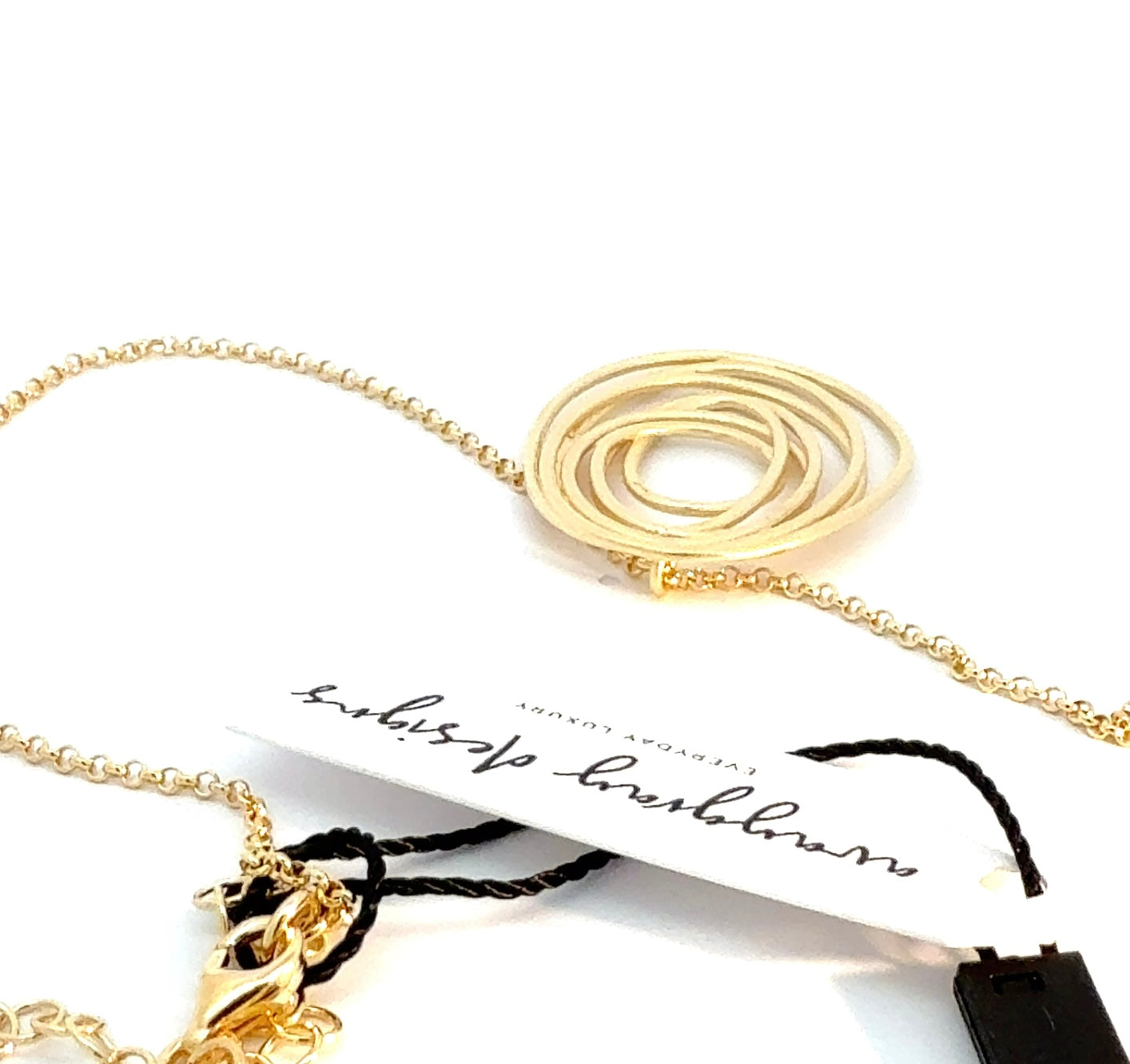 Thin Rope Infinity Swirl Necklace