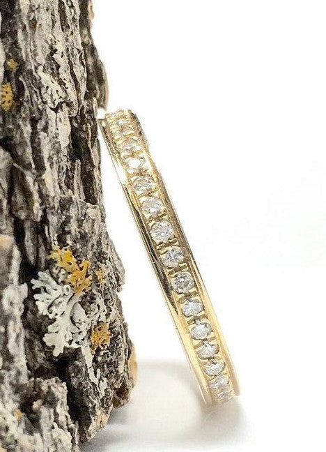 Diamond Eternity 3/8 Carat Natural Diamond Band Engraved Edge