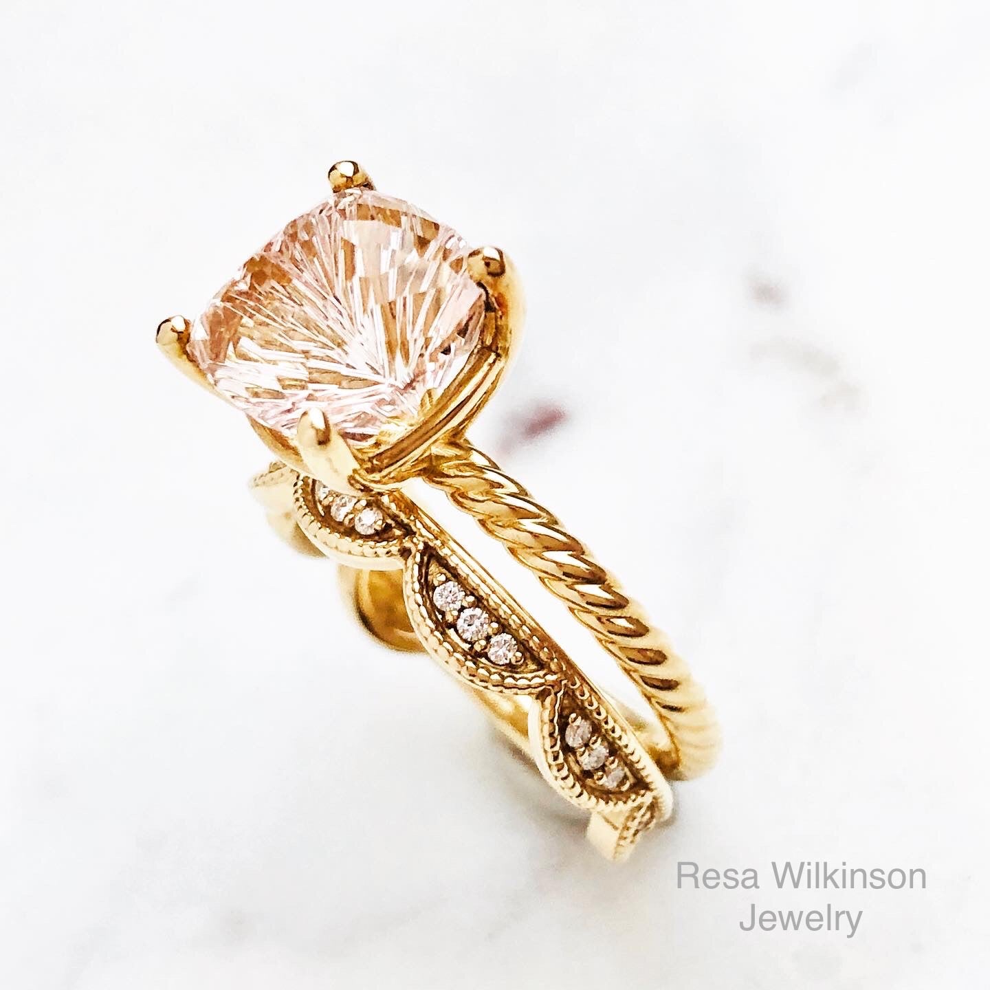 Diamond Arches 14k Stackable Ring 14k