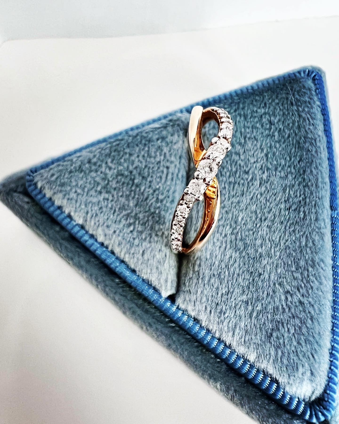 Twisted Infinity Diamond Ring