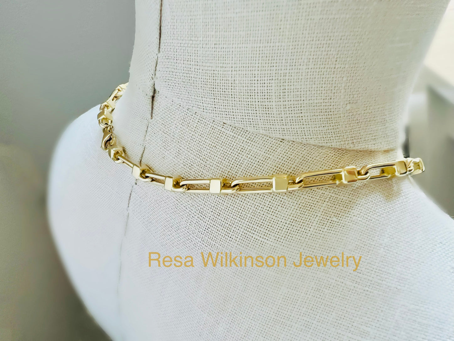 Luxury Mixed Links Gold Chain Necklace
