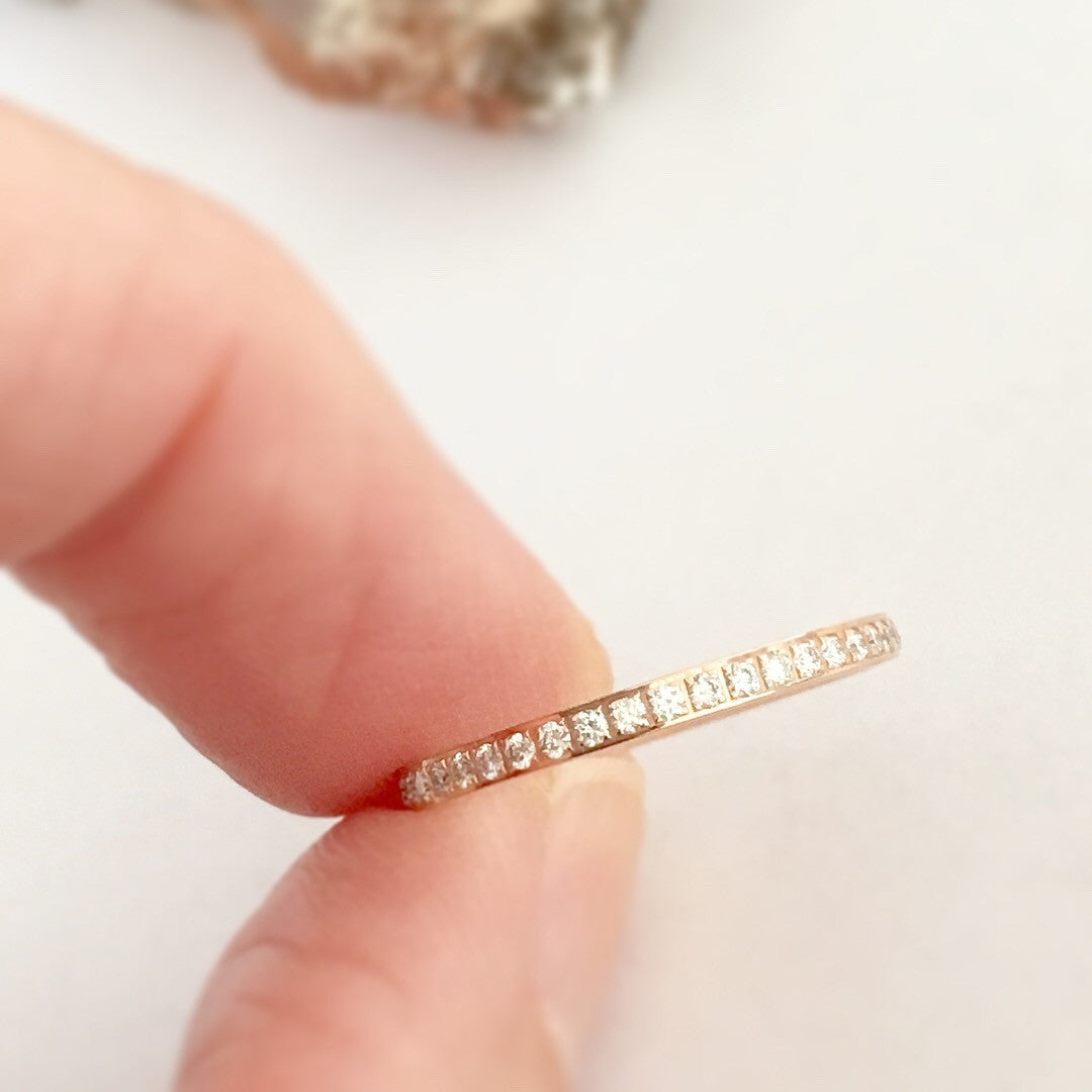 Rose Gold Diamond Anniversary Ring 0.25 carats