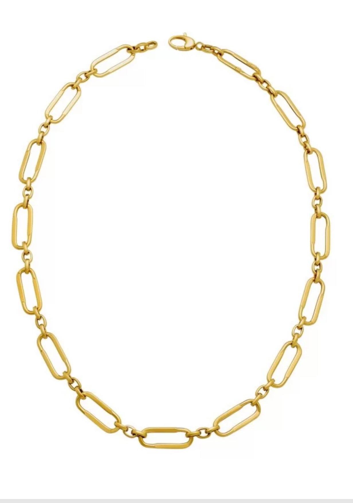 Mixed Links Gold Statement Necklace