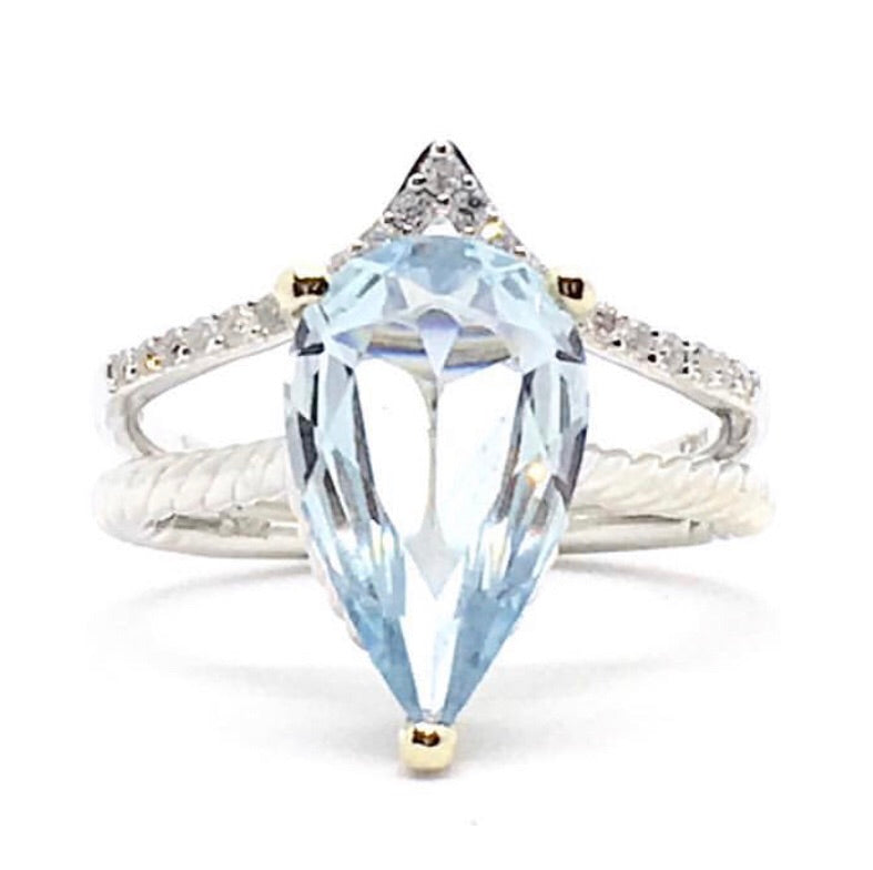 Diamond V Shape Ring Accent or Stack