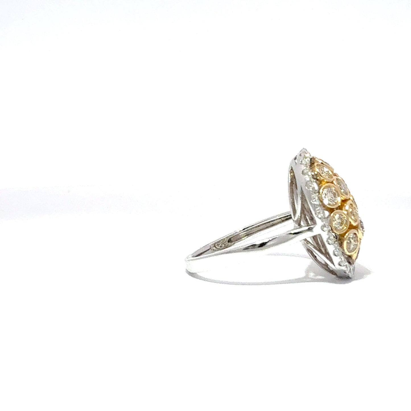 Fancy Diamond 1.60 Carats Bubble Ring