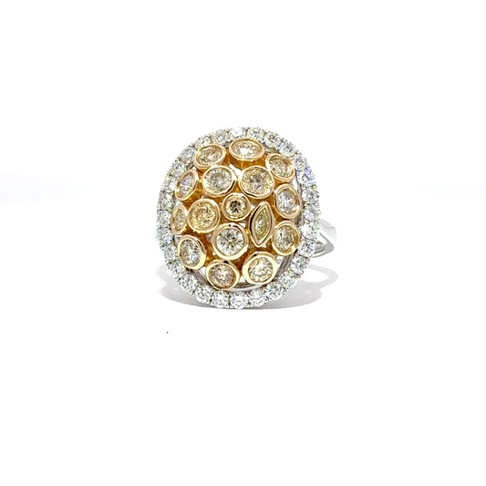 Fancy Diamond 1.60 Carats Bubble Ring