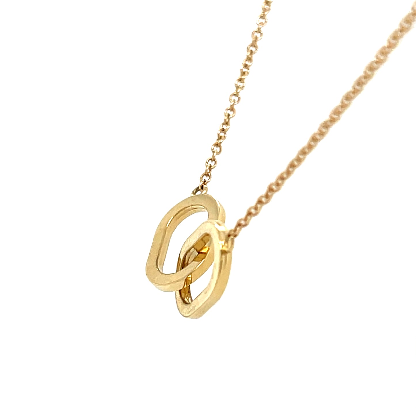 Oval Interlocking Gold Necklace