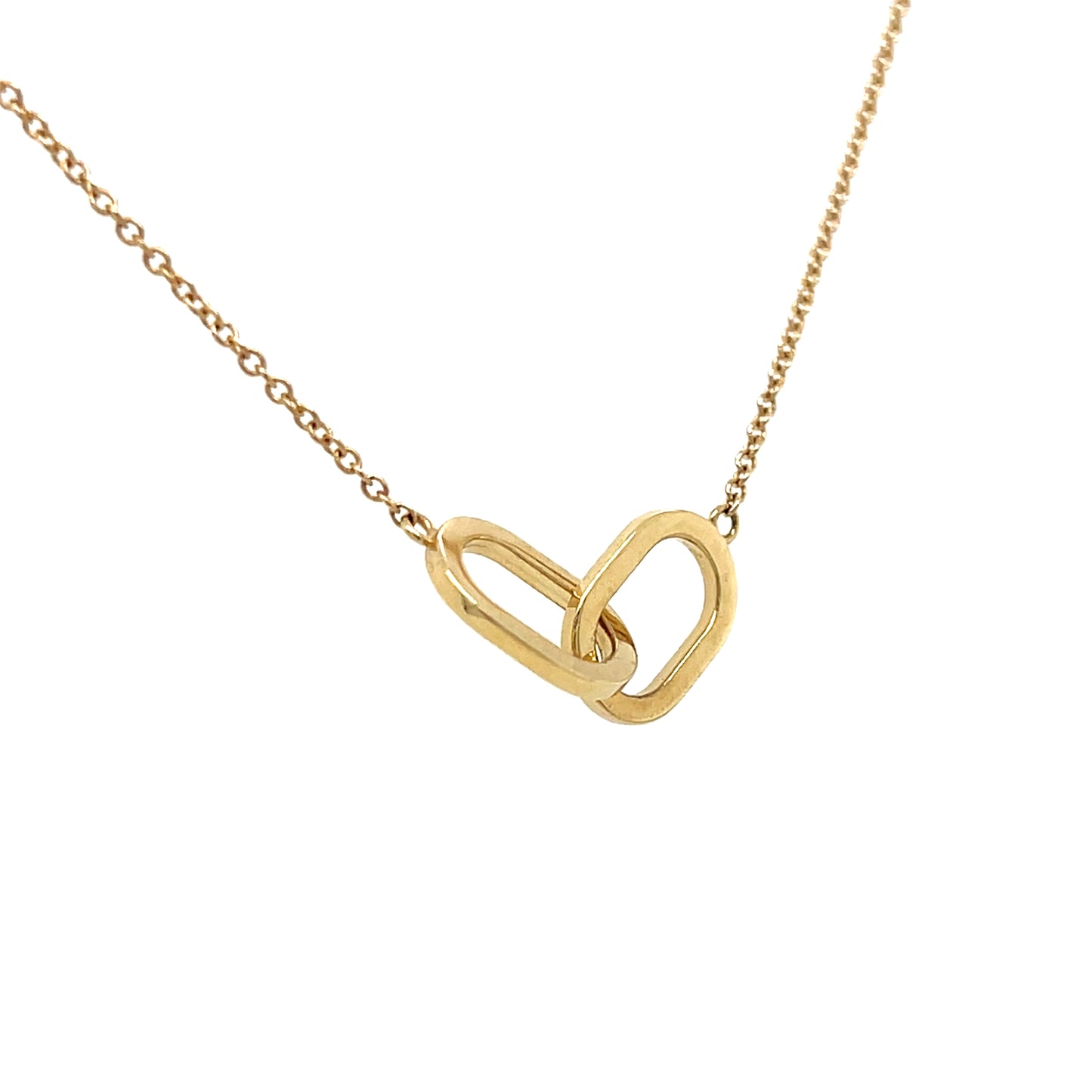 Oval Interlocking Gold Necklace