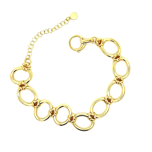 Oval Link Butterfly Connection Bracelet