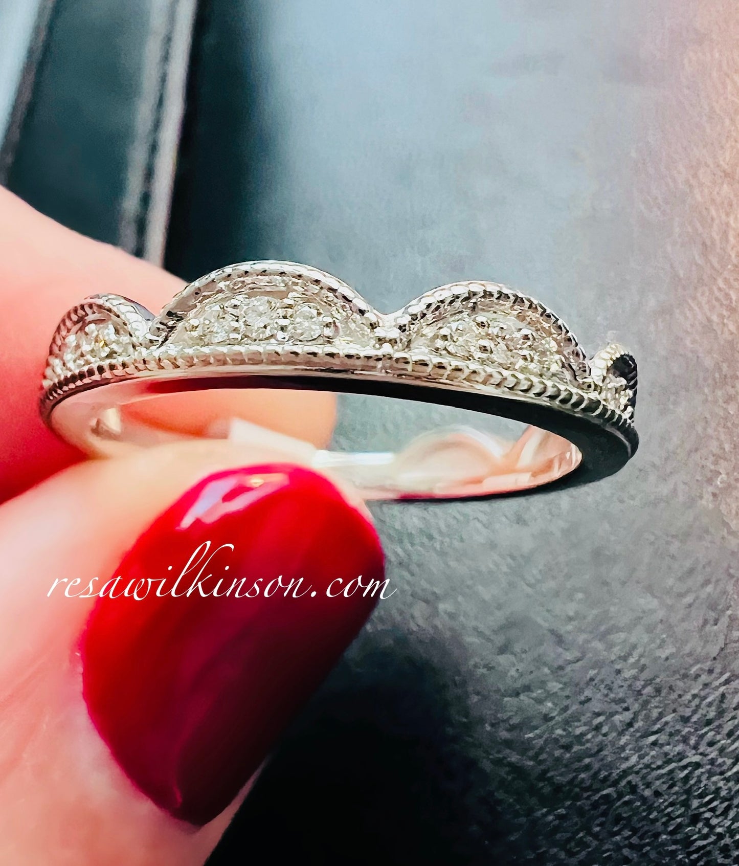 Diamond Arches 14k Stackable Ring 14k