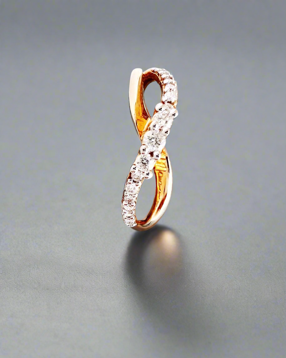 Twisted Infinity Diamond Ring