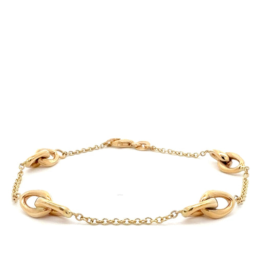 Interlocking Link Bracelet 14k Gold