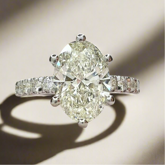 Oval Diamond Engagement Ring 2.07 Carats