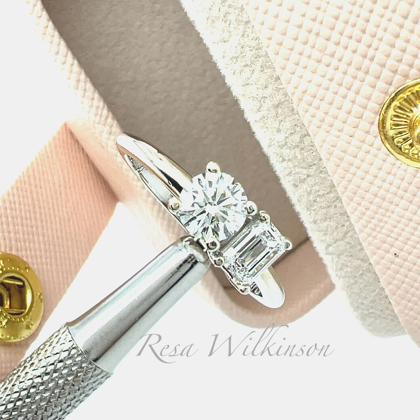 Diamond Side by Side Ring Toi et Moi Style