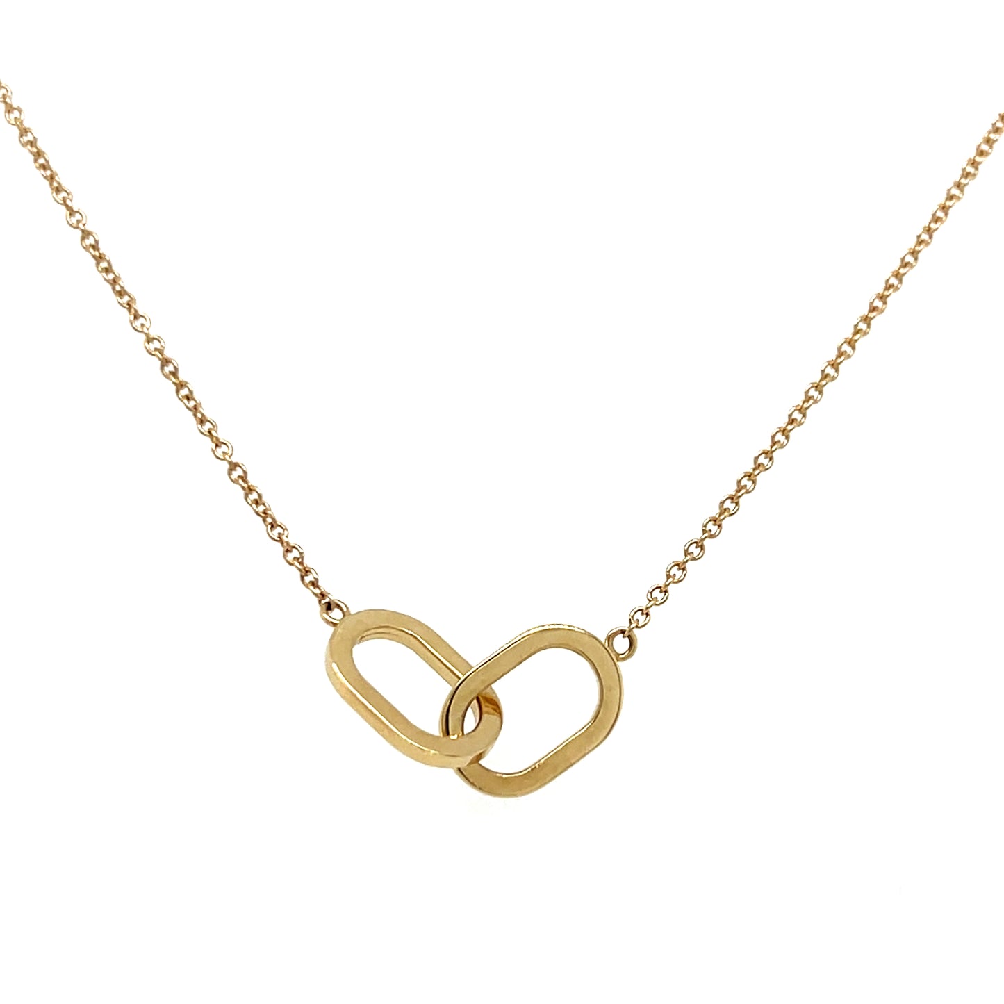 Oval Interlocking Gold Necklace
