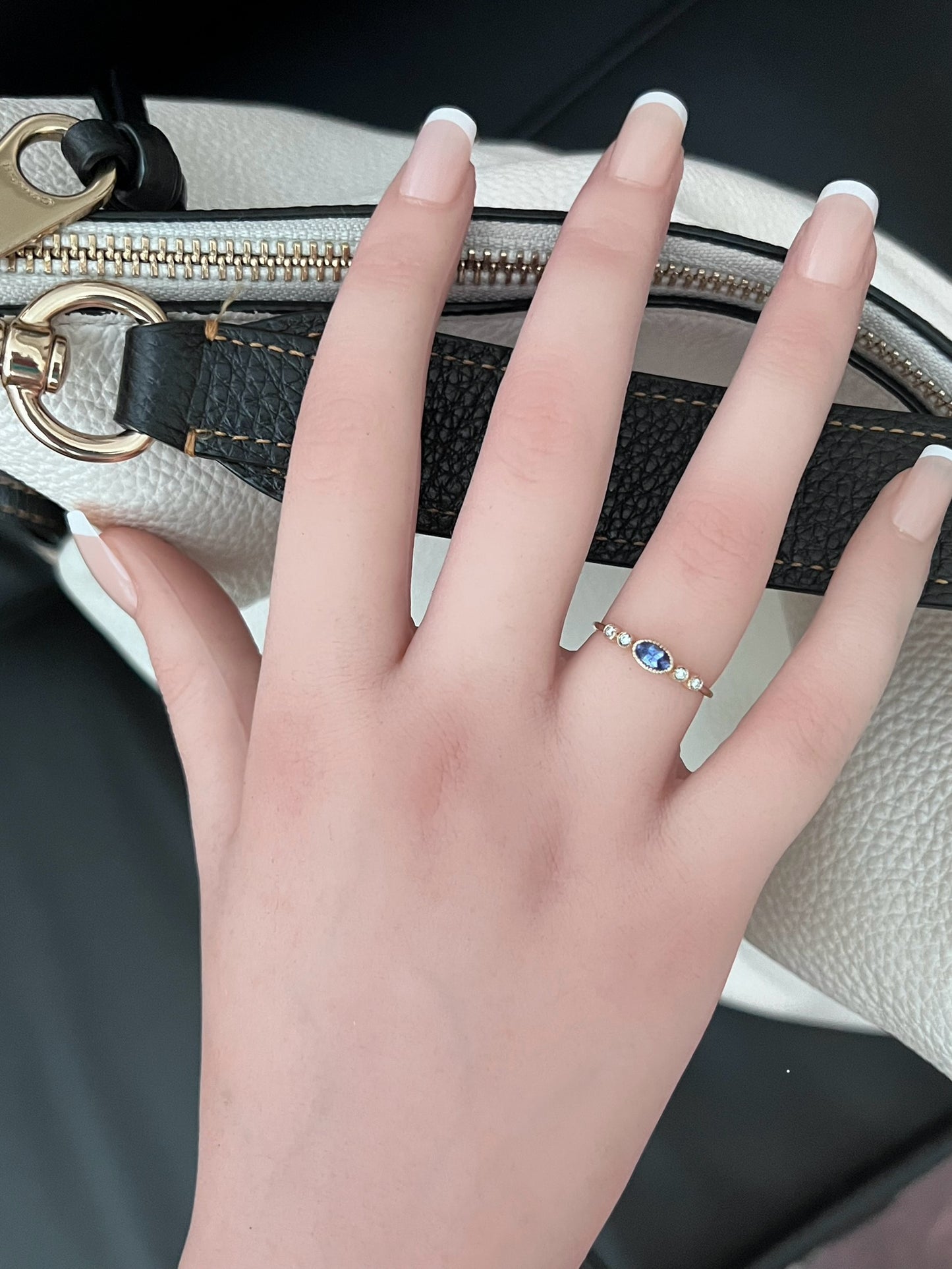 Petit Tanzanite and Diamond Ring