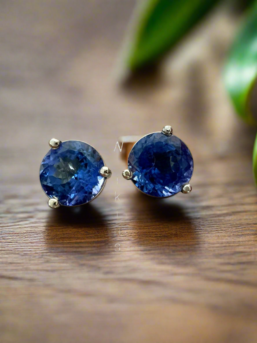 Tanzanite Stud Earrings