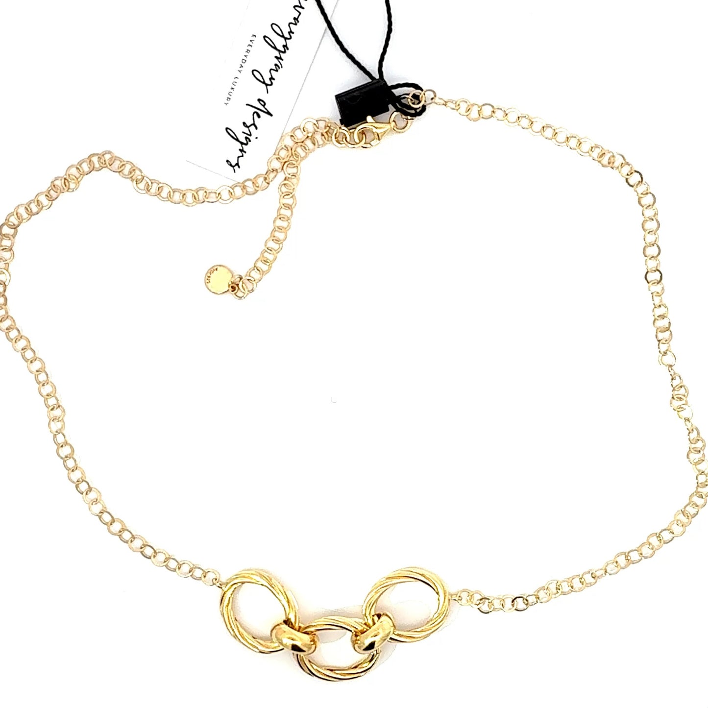 Three Twisted Rope Link Necklace