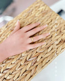 Rolling Three Ring Wedding Band 14k Yellow
