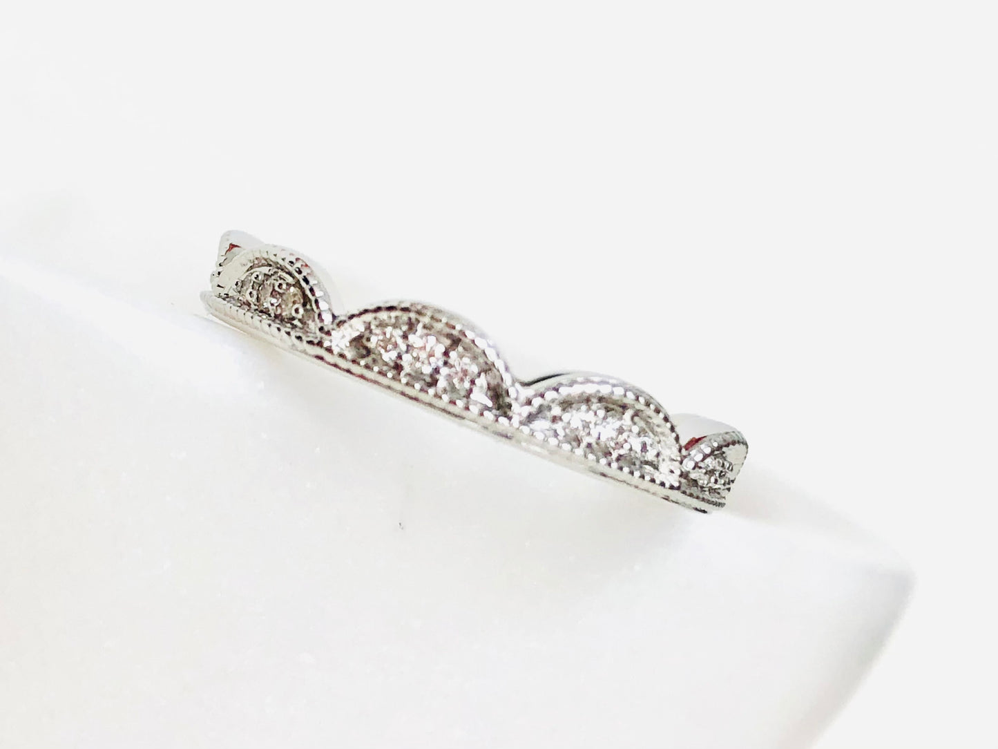 Diamond Arches 14k Stackable Ring