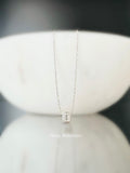 Emerald Cut Diamond Slide Necklace 14k
