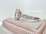 Oval Diamond Engagement Ring 2.07 Carats
