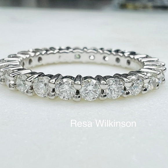 Two Carat Diamond Eternity Band 14k White
