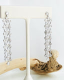 Diamond Bezel Chandelier Dangle Earrings 2.60 carats