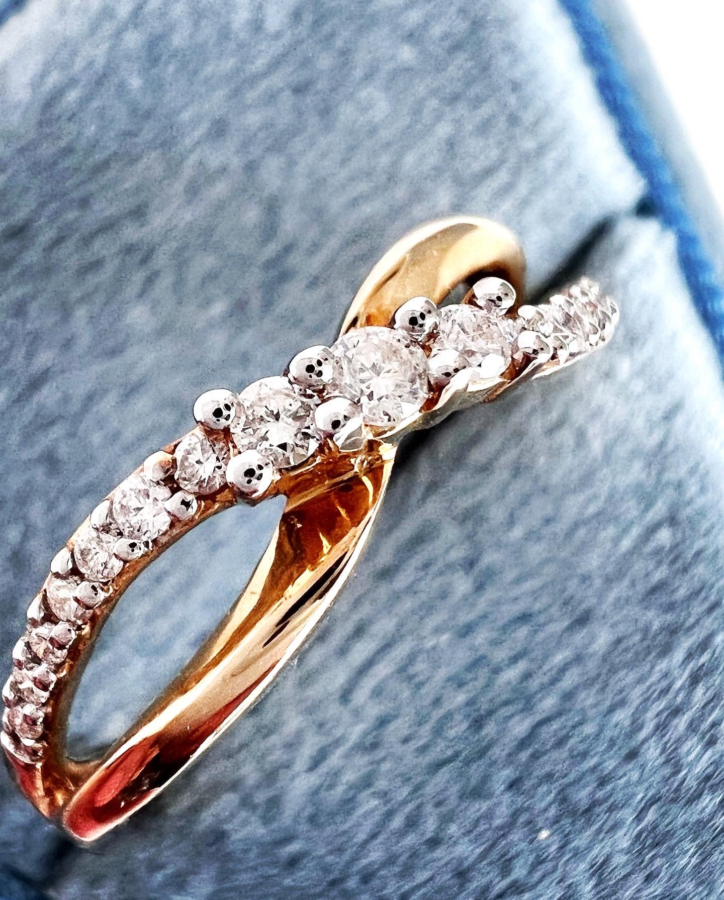 Twisted Infinity Diamond Ring