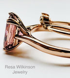 Natural Pink Tourmaline Rose Gold Ring