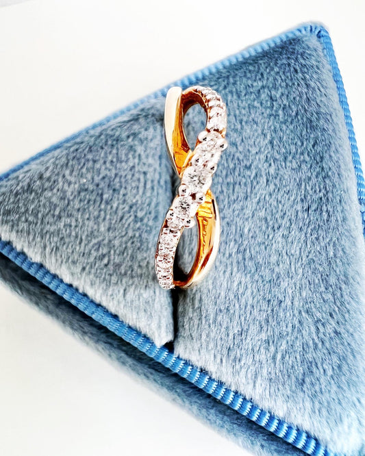 Twisted Infinity Diamond Ring