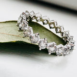Salt and Pepper Gray Natural Diamond Band White Gold
