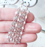 Diamond Bezel Chandelier Dangle Earrings 2.60 carats