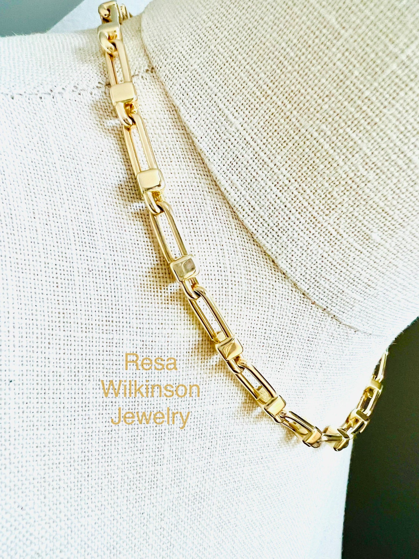 Luxury Mixed Links Gold Chain Necklace