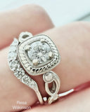 Vintage Inspired Natural Diamond Engagement Ring AGS Certified