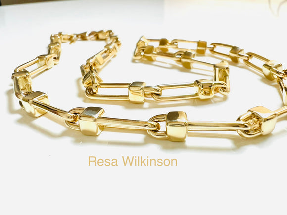 Luxury Mixed Links Gold Chain