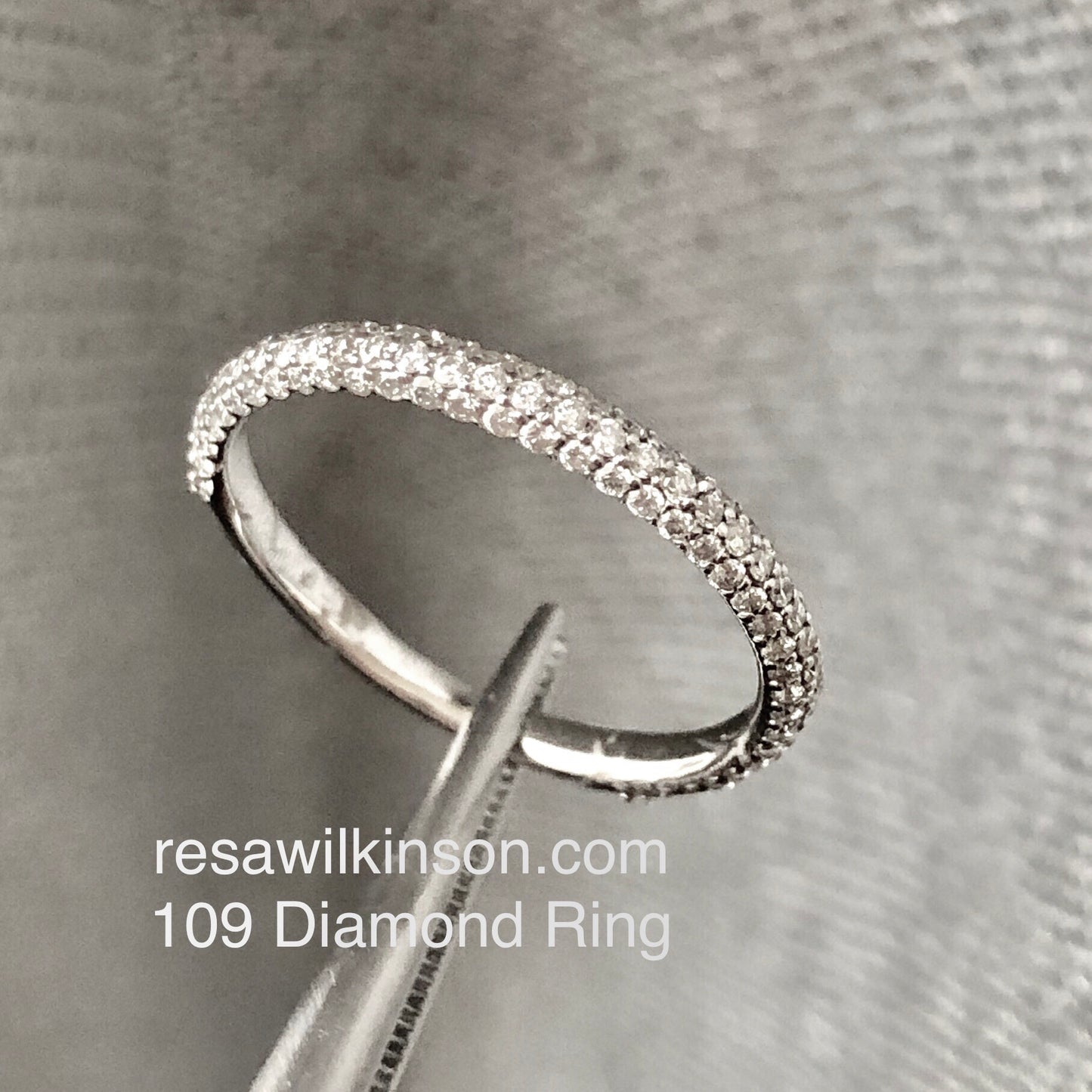 Pave Natural Diamond Ring One Half Carat with 109 Diamonds